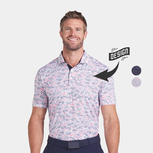 PUMA® Volition Jet Lines UPF 40+ Men's Game Golf Polo Shirt w/ Custom Logo
