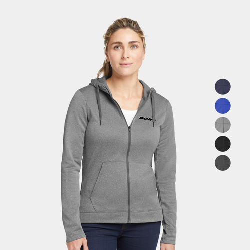 Nike Ladies Fleece Full-Zip Hoodie w/ Custom Logo