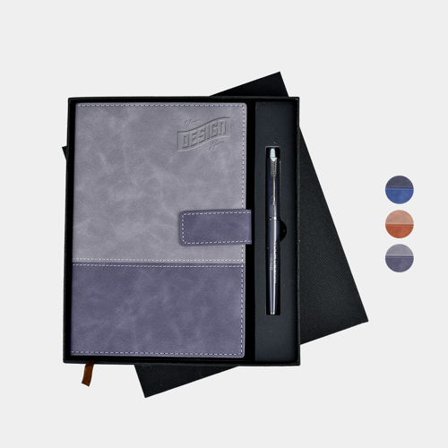 TiTUS® Gift Set Valvetine A5 Business Notebook w/ Bookmark, PU Buckle & Pen