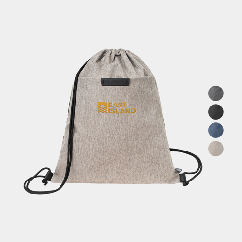 RejuVe® X-PAK Recycled Heather Drawstring Bag w/ Custom Logo