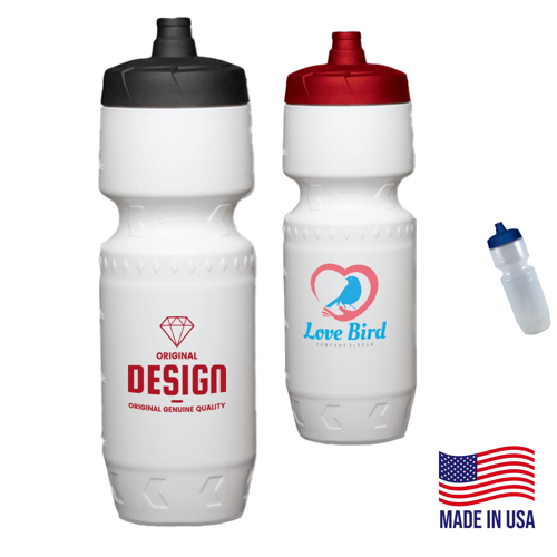 Premium Bike Bottle USA made 24 oz push spout