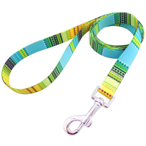 1"W x 72"L Polyester Pet Leash Custom Sublimation w/ Metal Carabiner