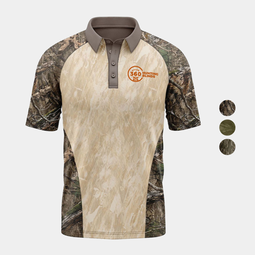 Mossy Oak® Men's 4.4 oz. Polyester Interlock Raglan Polo Shirt w/ Custom Logo