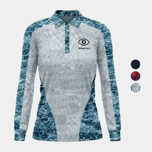 Mossy Oak® Women's 4.4 oz. Polyester Interlock Long Sleeve Polo Shirt, UPF 50+ w/ Custom Logo