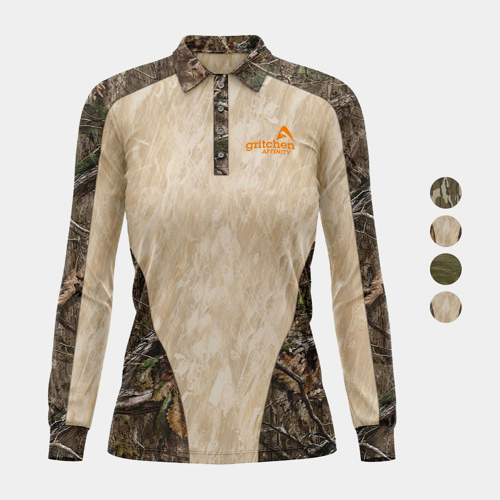 Mossy Oak® Women's 4.4 oz. Polyester Interlock Long Sleeve Polo Shirt w/ Custom Logo