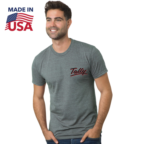 Made In USA Custom Printed Premium Triblend Crew Unisex Tee Shirt