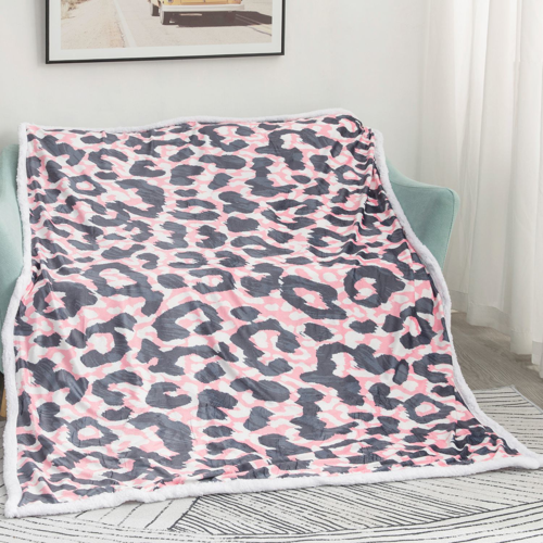 50"x 60" Plush Crystal Velvet Throw Custom Sublimation Sherpa Blanket
