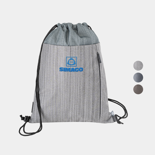 RejuVe® MOTO Recycled Heather Drawstring Bag w/ Custom Logo