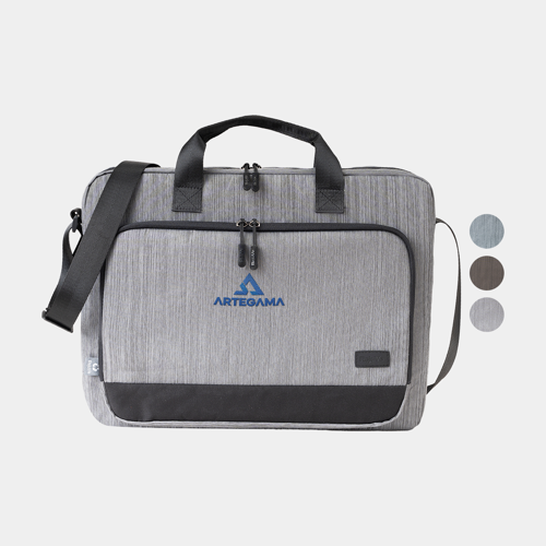 RejuVe® METRO Recycled Heather Business Executive 16" Laptop Brief Bag w/ Custom Logo