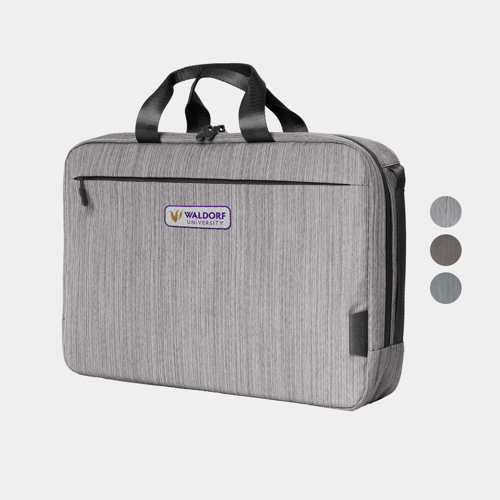 RejuVe® MOTO Recycled Heather Modern Business 16" Laptop Brief Bag w/ Custom Logo