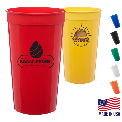 BPA Free 32 oz. USA Made Large Stadium Cup w/ Custom Logo