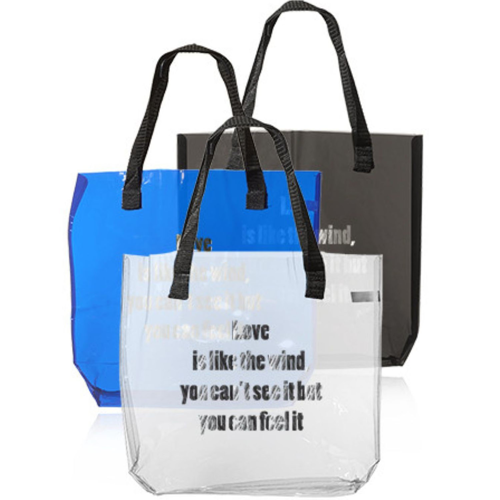 13.5"W x 13"H Savanna Clear Plastic Tote Bags