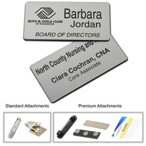 1.5" X 3" Engraved Plastic Name Badge