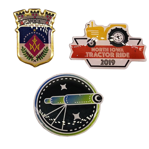 1" Full Color Offset Lapel Pin W/ Custom Print