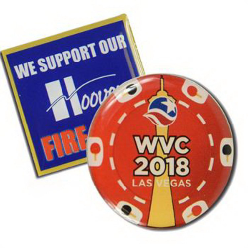 2" Full Color Offset Lapel Pin W/ Custom Print