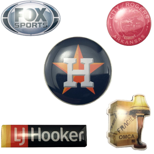 1.5" Full Color Offset Lapel Pin W/ Custom Print
