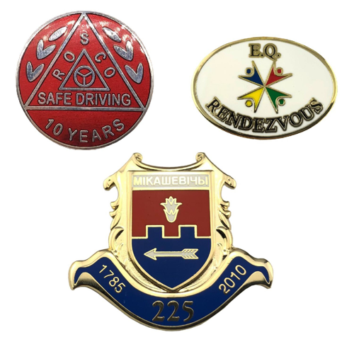 1.25" Hard Enamel Lapel Pin W/ Custom Lago