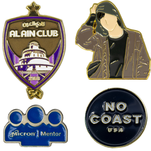 1.25" Soft Enamel Lapel Pin W/ Custom Logo