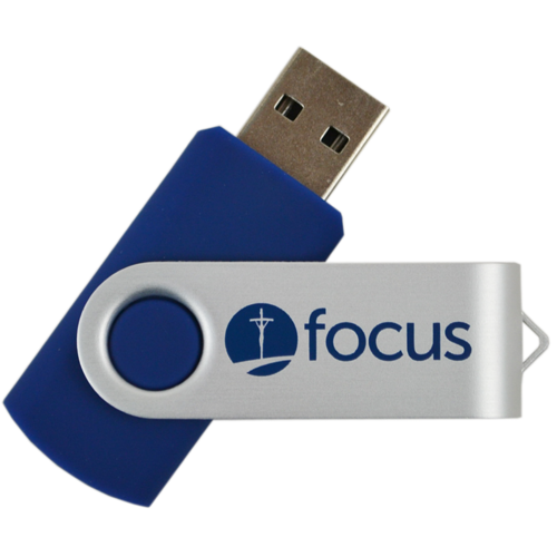 2GB - Swivel USB Drive w/ Custom Logo