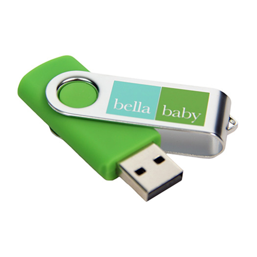 4GB - Swivel USB Drive w/ Custom Logo