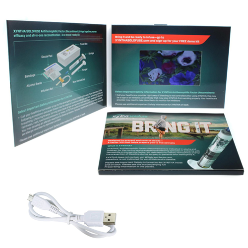 256MB - Lilac 4.3" LCD Video Bi-fold Brochure