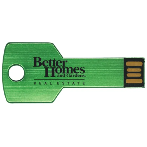 4GB - Chrome Mini Key USB Thumb Drive w/ Custom Logo
