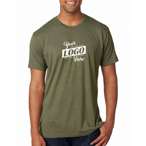 Next Level 4.3 oz. 50/25/25 Polyester/ Cotton/ Rayon Preshrunk T-shirt w/ Custom Logo