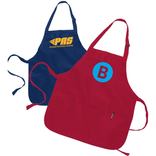 22" x 24" Multipurpose Apron w/ Custom Logo & Adjustable Neck Strap USA Decorated