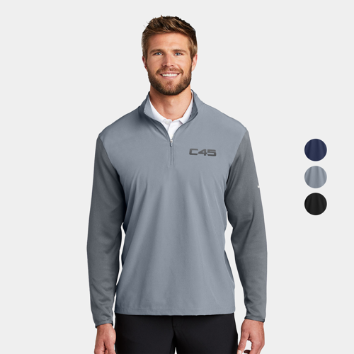 Nike Dri-FIT Fabric Mix 1/2-Zip Cover-Up Jacket w/ Custom Logo