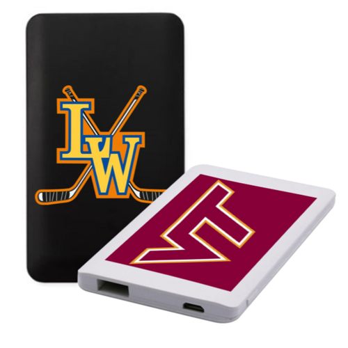 USA Decorated 2500 mAH Slim Compact Powerbanks w/ Custom Logo