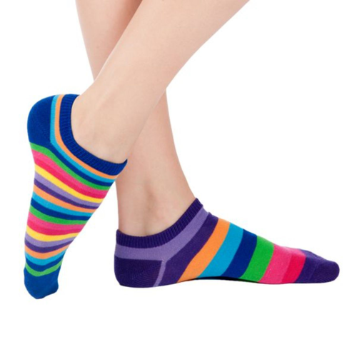 Custom Knit Low Cut Socks w/ Jacquard weave, 200 needles
