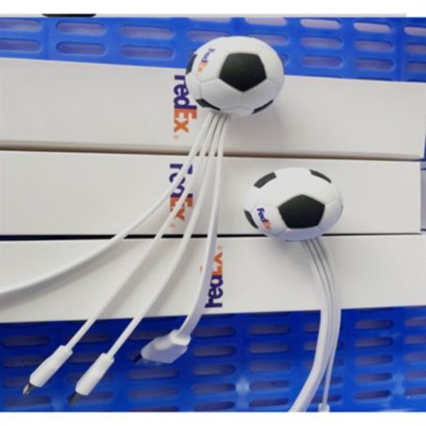 Custom Soccer Style PVC 4-IN-1 USB Adapter