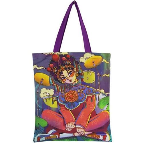 6 Oz. 14" x 16" Sublimated Poly Canvas Convention Tote Bag