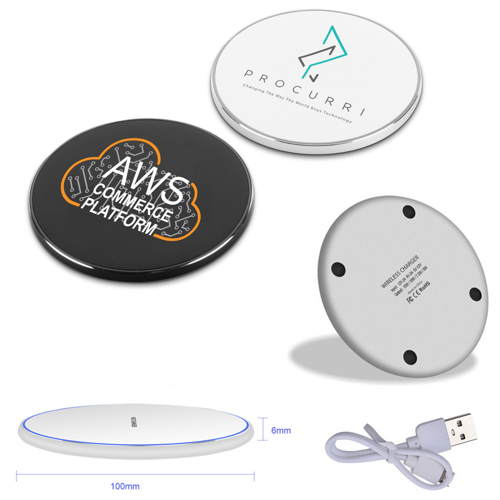 SLIM WIRELESS PHONE CHARGER W/ CUSTOM LOGO