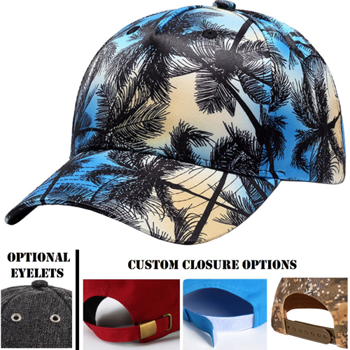 Custom Full Color 5 Panel Structured Baseball Caps