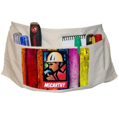 17.5" x 9" Sublimation Utility Waist Aprons w/ Two Front Pockets