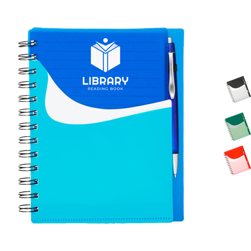 Custom Two-Tone Spiral Notebooks with Logo Imprint