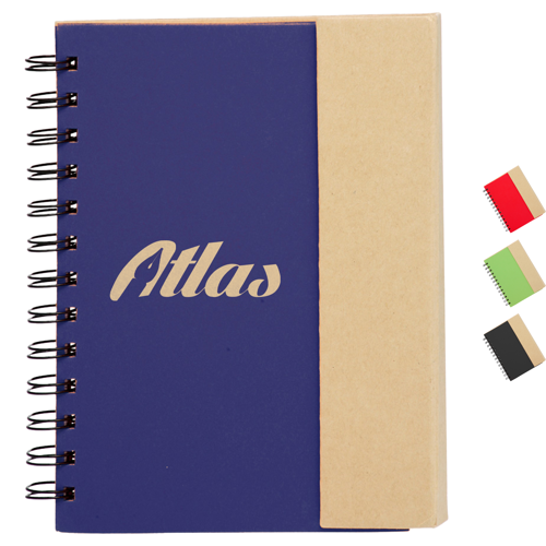Eco-Friendly Flip Top Notebook with Sticky Notes