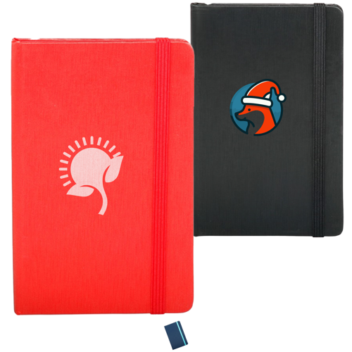 Custom Hardcover Notebooks with Matching Elastic Band Closure