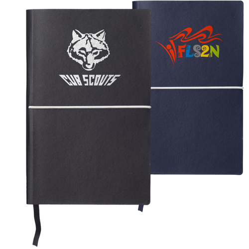 Custom Softcover Notebooks with Elastic Band & Logo Imprint