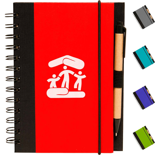 Custom Eco-Friendly Spiral Notebook with Pen