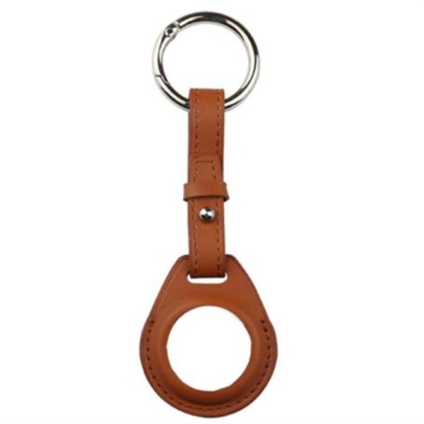 Custom Leather AirTag Holder w/ Belt Closure & Keyring