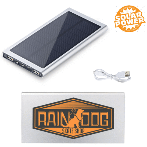 High Capacity Solar Portable Power Bank 6000 mAh w/ Custom Logo