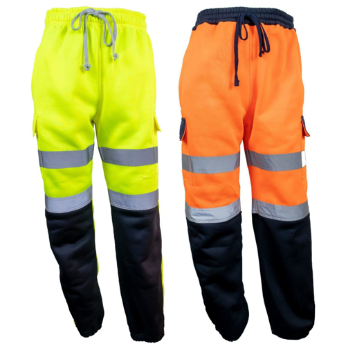 Color Block Safety Sweatpants Class E Reflective Tape Joggers
