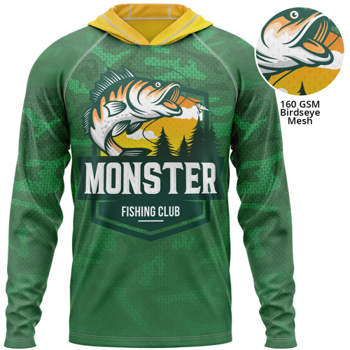 Unisex 160 GSM Birdseye Mesh Performance Hoodie w/ Custom Full Color Print
