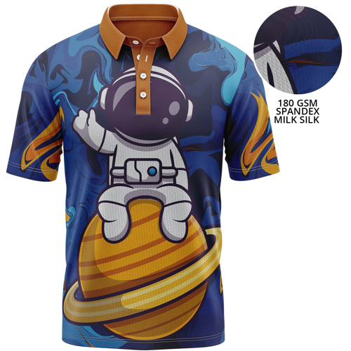 Youth 180 GSM Spandex Milk Silk Polo Shirts w/ Custom Sublimation