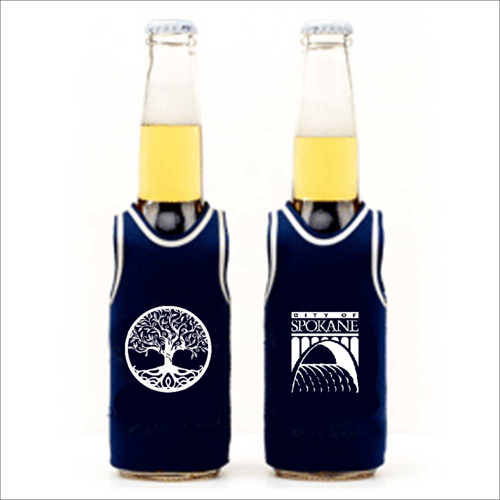 Custom 12 Oz. Neoprene V-neck Vest shape Bottle Cooler
