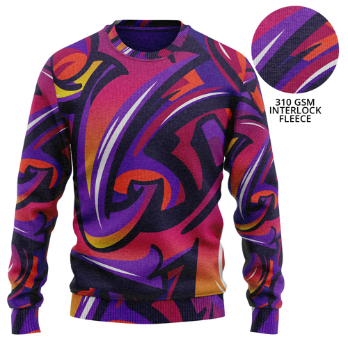 Youth 310 GSM Interlock Fleece Sweatshirts w/ Full Color Sublimation