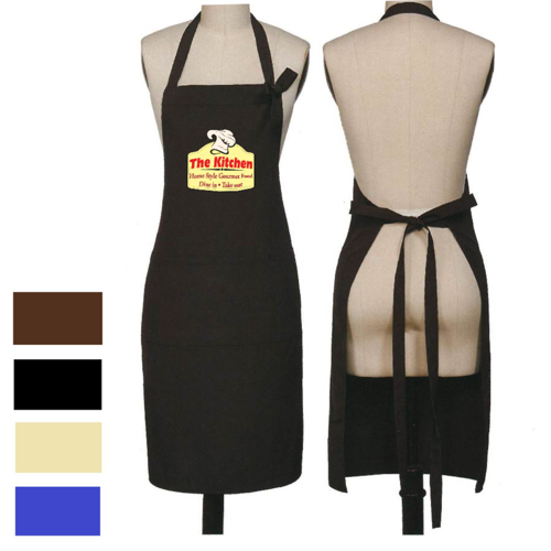 Antifouling 13 Oz. Thick Canvas Kitchen Apron w/ 2 Pockets & Custom Logo