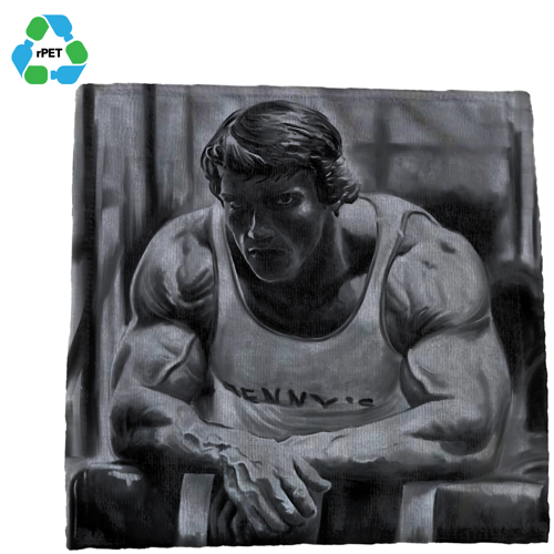 20"x 30" Eco-friendly rPET Custom Sublimation Microfiber Velour Gym Towel w/ Cotton Terry Loops